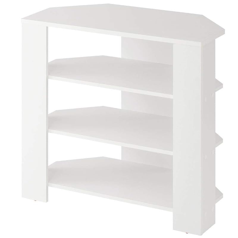 ぼん家具 テレビボード テレビ台 コーナー ハイタイプ リビング収納 角置き 32型 幅80cm ホワイト