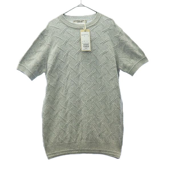 未使用 半袖 リネンブレンド ニット M グレー セーター レディース 5,880円