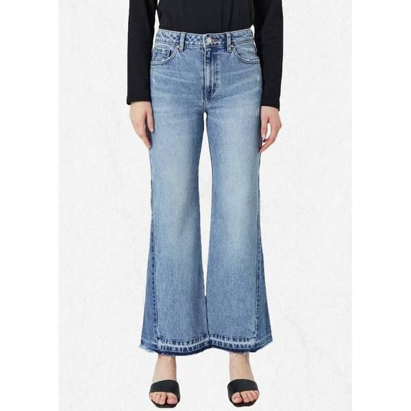 진 여성 프리미엄 사이드 배색 플레어 붓컷 YO1D7007 2502364