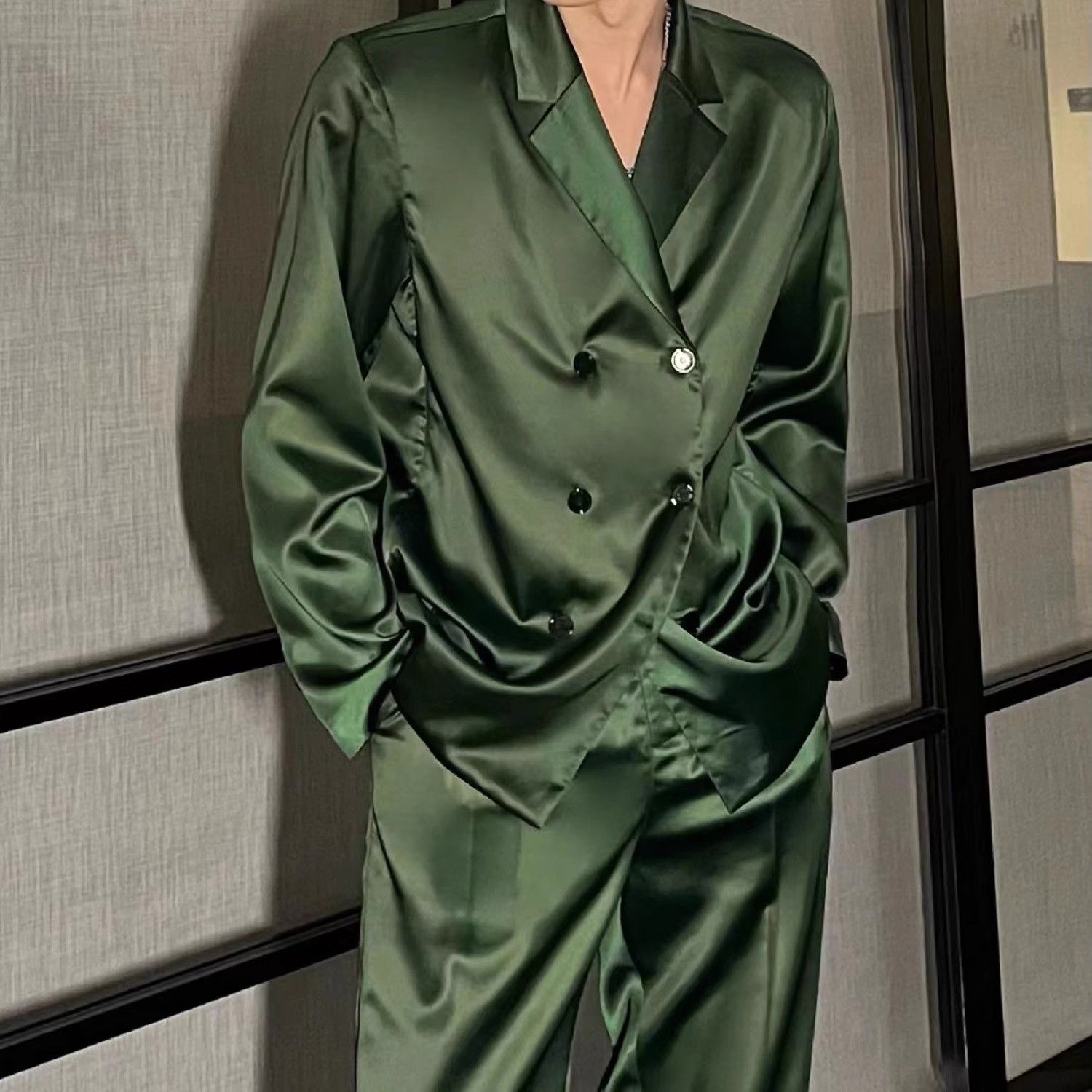 M-4XL メンズファッション 長袖ブレザー+長ズボン数感 カジュアル セットアップ セット