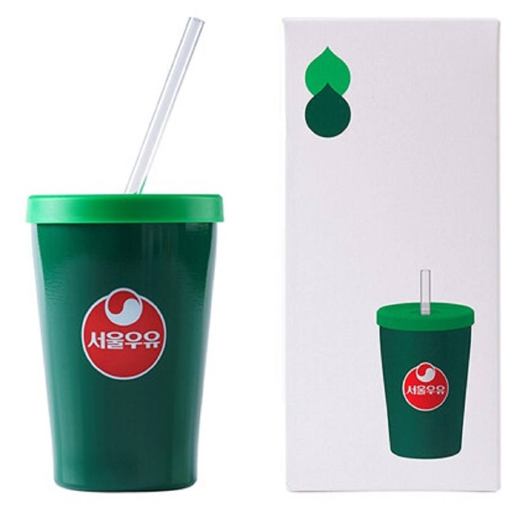 韓国-CULTURE-ソウル牛乳シグネチャータンブラーx1色-グリーン