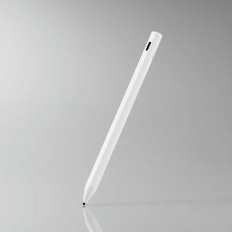 エレコム　ELECOM　タッチペン：USB-C充電式アクティブタッチペン ホワイト　P-TPACST03XWH