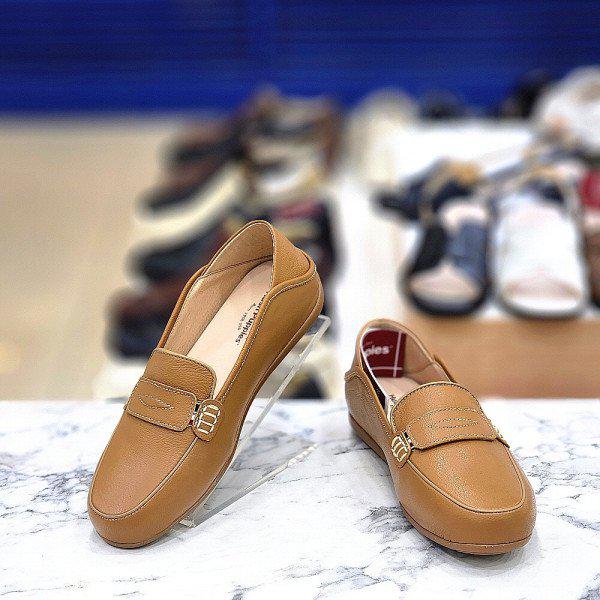女性1.5CM超軽量クッションブローファーローファーパンプス3FQ464