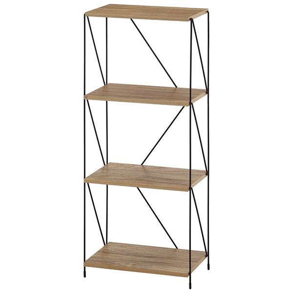 不二貿易 77562 EZBOワイヤーラック4段 40幅 OAK NA メーカー直送