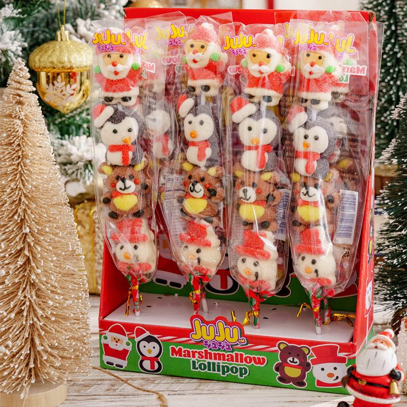 クリスマスキャンディー可愛い串焼きマシュマロロリポップキャラクタークリスマスイブのお子様おやつプレゼント