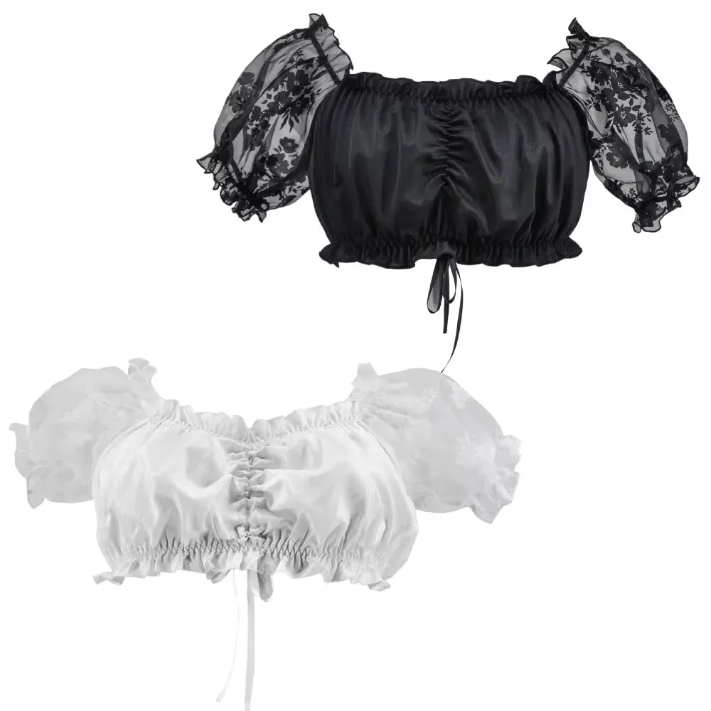 女性のための伝統的なブラウス,レースのトップ,黒,中世のシャツ,ババリアンドレス,新しい,2024 - 200000532