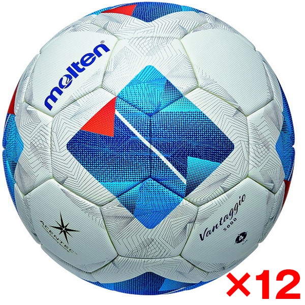 12個セット サッカーボール 4号球 ヴァンタッジオ5000キッズ 検定球 ホワイトxブルー F4N5000