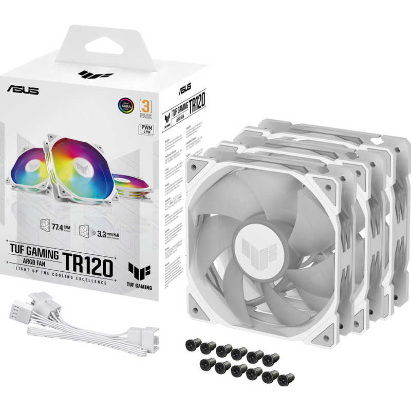 ASUS エイスース　PCケースファン　TUF/GAMING/TR120/ARGB/W/3IN1