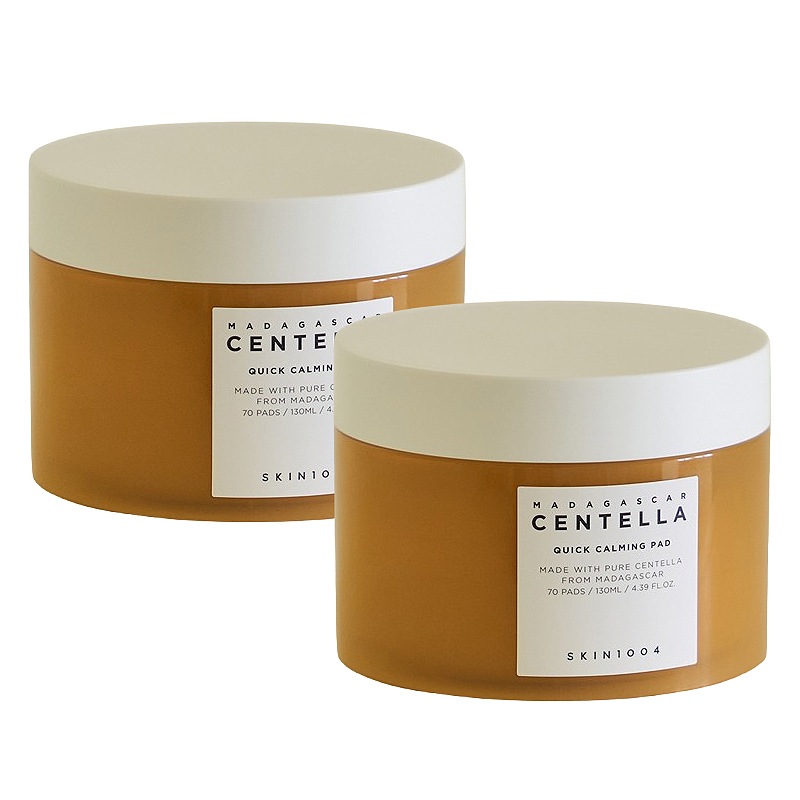 [1+1マダガスカルセンテラクイックカーミングパッド70枚×2個] 鎮静ケア / 弱酸性トナーパッド / 敏感肌用 / 韓国スキンケア / 朝夜OK