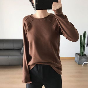 カットソー秋冬裏起毛柔らかあったかいプチハイネックレディース長袖インナーコーデレイヤードカラバリー重ね着