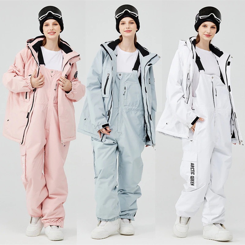 スノーボードウェア レディース メンズ 上下セット セットアップ スキーウェア スノボウェア ジャケット ビブパンツ 防水 防寒 保温 防雪 韓国風 防水10000mm