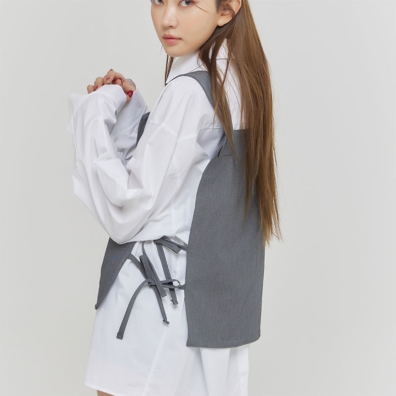 韓国のデザイナーブランド! OVERSIZE SQUARE SHIRT VEST