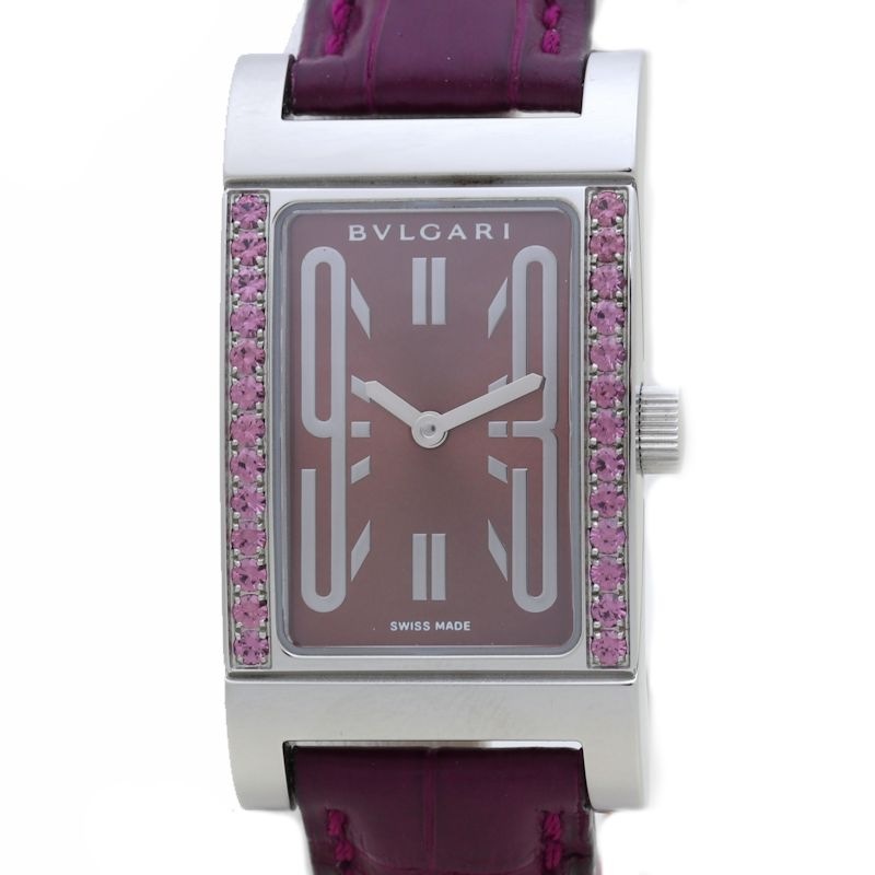 レッタンゴロ RT39C2SR1L RT39S ロードライトガーネットベゼル【オーバーホール済/電池交換済】ステンレススチールx牛革 レディース /130305【中古】【腕時計】