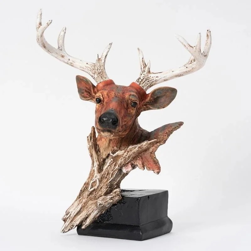 ヨーロッパ風 鹿の頭のオブジェ
