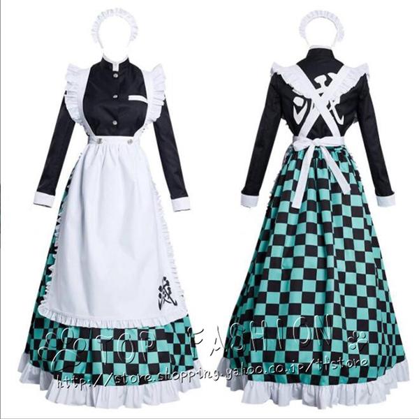 1380コスチューム 竈門 炭治郎 メイド服 ロリータ 性転換 コスチューム 日常服 cosplayイベンド 変装 仮装 コスチューム ハロウィン クリスマス プレゼント 祭り 学園祭