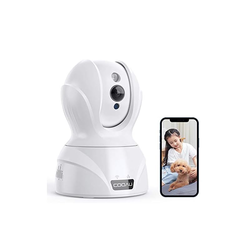 【即日発送】【2023最新400万画素5GWi-Fi対応】COOAU ネットワークカメラ 4MP高画素 ペット老人見守りカメラ 5G対応 監視防犯カメラ IPワイヤレスカメラ 自動追跡 顔/音声/動