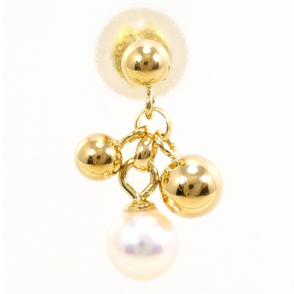 K18 18金 YG イエローゴールド ピアス(片耳) パール(真珠) ジュエリー 中古