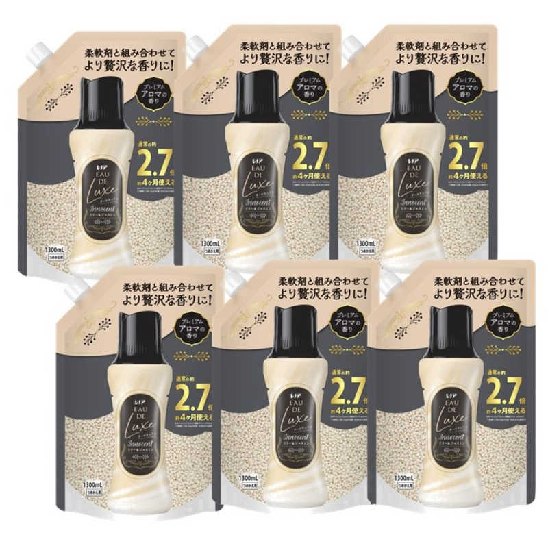 P＆G　(ケース販売) レノア オードリュクスアロマジュエル イノセントリリー＆ジャスミンの香り つめかえ用 超特大サイズ 1300ml×6個