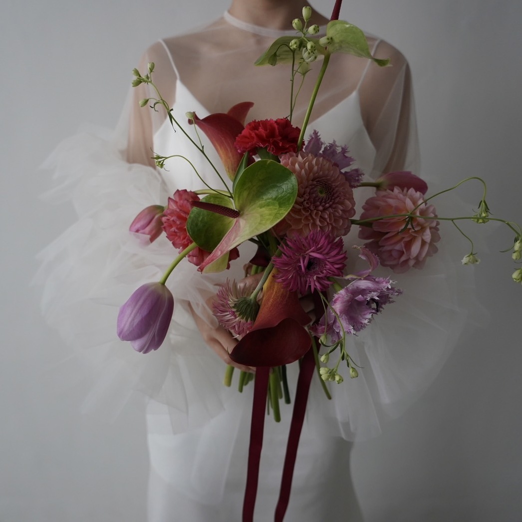 トップス ソフトチュール ラッフルフリル 前撮り 妊婦 可愛い 色直し 花嫁/ウェディングドレス