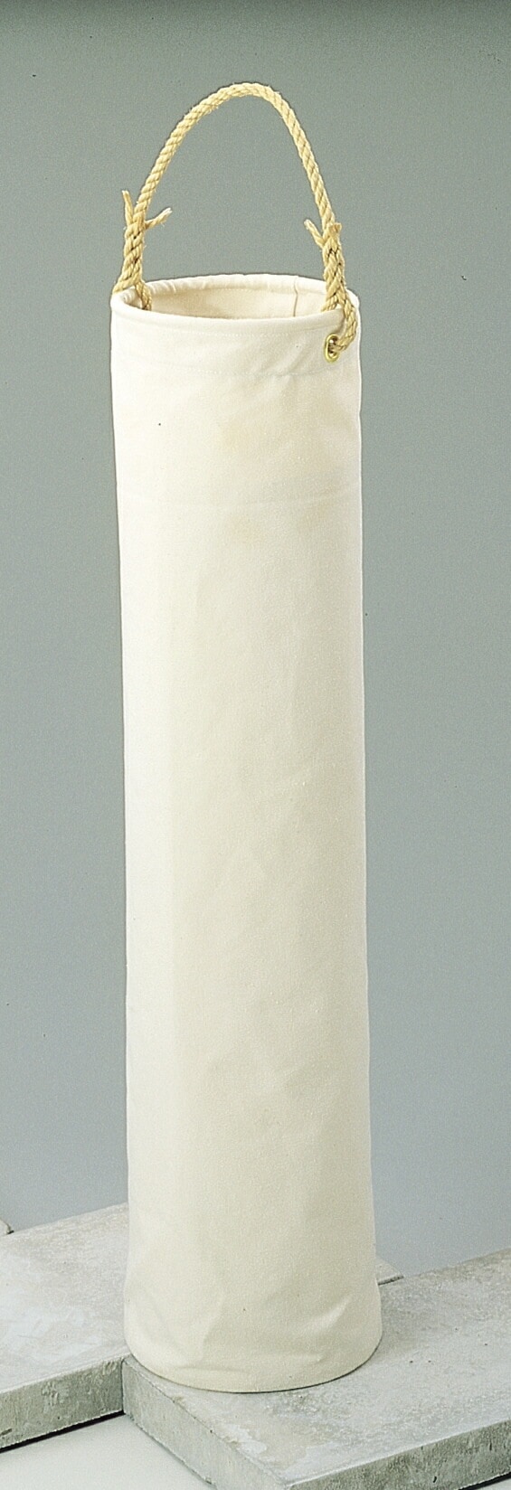 6号（白）帆布 アーマロットバケツ 直径24cm高さ100cm（KB-03-24W） ガーデニング