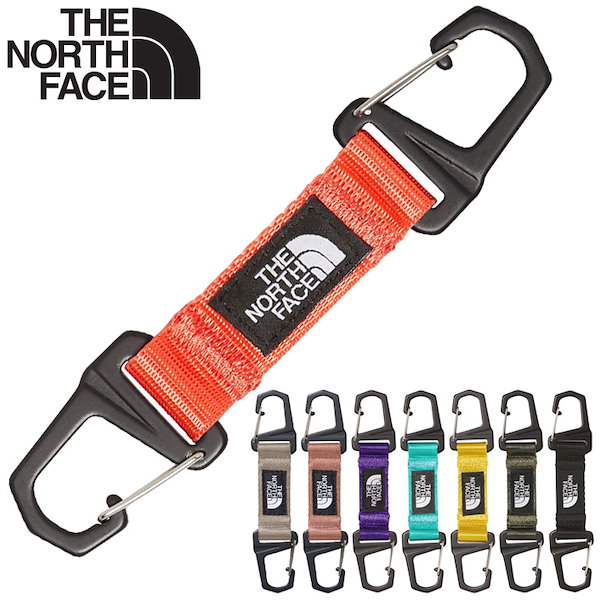 Qoo10] ザノースフェイス キーホルダー 両側 簡易カラビナ付TNF