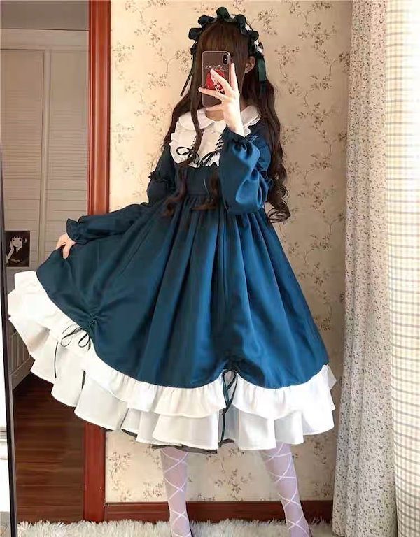 Qoo10] 3色新品 ガーリー系 可愛いロリータスカ