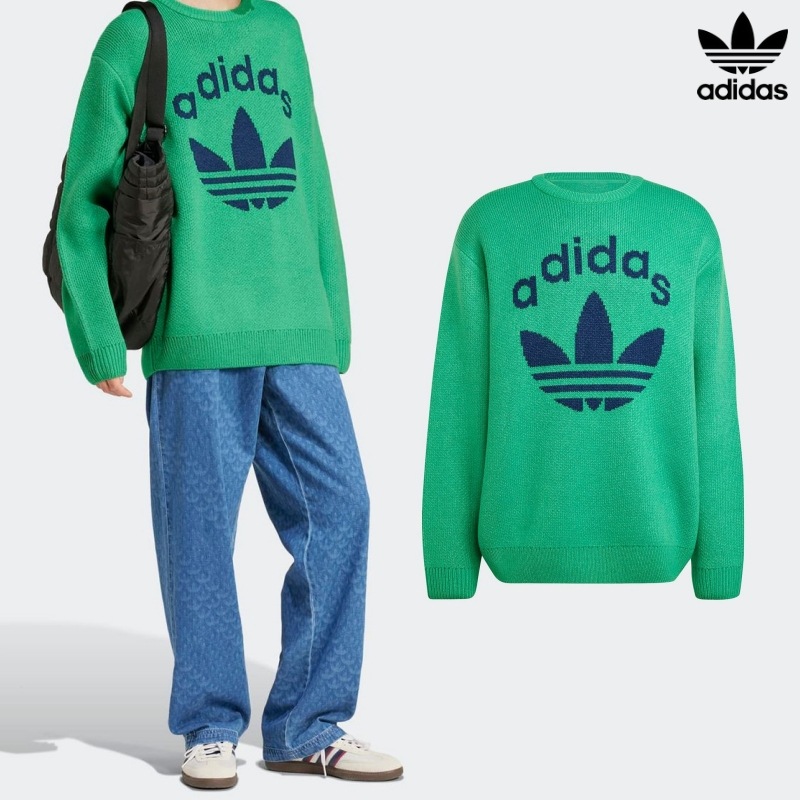 [ADIDAS] アディダス 70s クルーネックセーター / GREEN