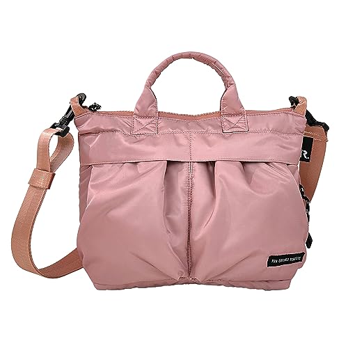 [ルートート] 1281 小さめ ヘルメットバッグ ショルダー付 ヨコ型 トートバッグ SC デリ パフ A (ピンク)