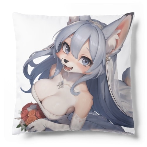 【受注生産】オオカミの女の子　ローラ クッション