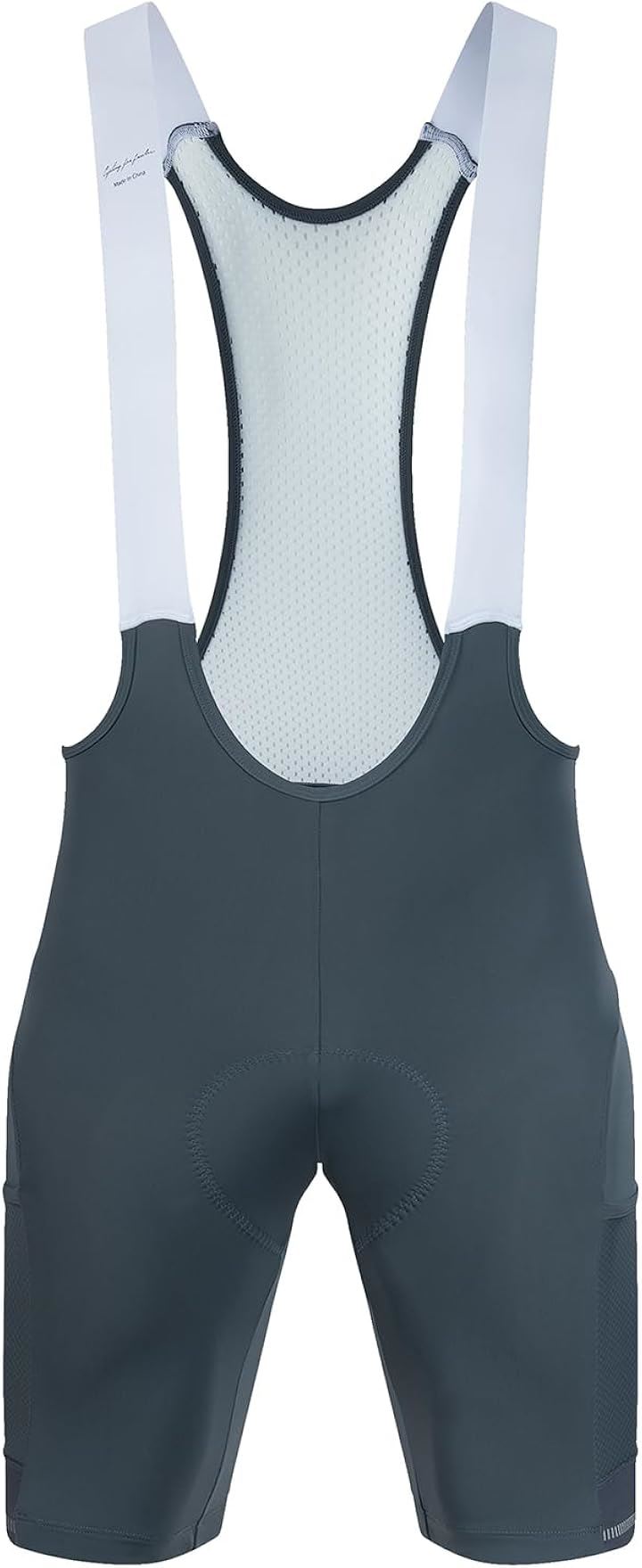 メンズ ビブショーツ サイクルビブパンツ サイクリング ロードバイク 自転車 サイクルウエア 春夏(グレー, 3XL) 5,315円