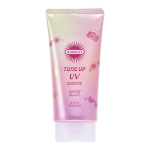 トーンアップ UV エッセンス SPF50+ PA++++ UV耐水性 ローズピンク 80g 顔・からだ用 日焼け止め 美容液70%配合 化粧下地 血色感アップ くすみカバー 花粉・ほこり・P2.5ブ