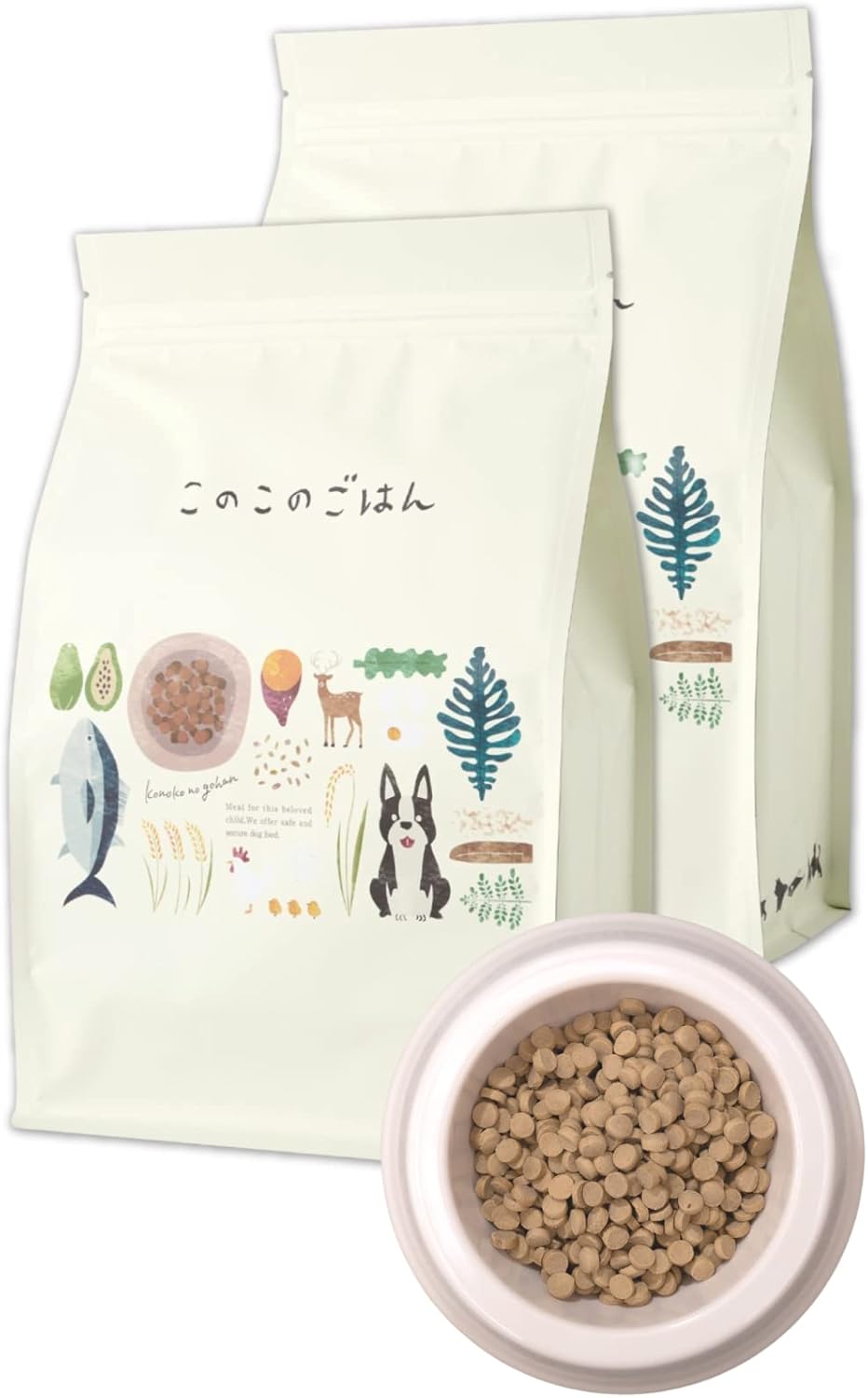 コノコトトモニ このこのごはん ドッグフード 犬の餌 全犬種 全年齢対応 [ 国産 無添加 厳選自然素材 ] ペットフード ドライ ドックフード 小型/中型/大型犬 子犬 シニア 小麦グルテンフリー