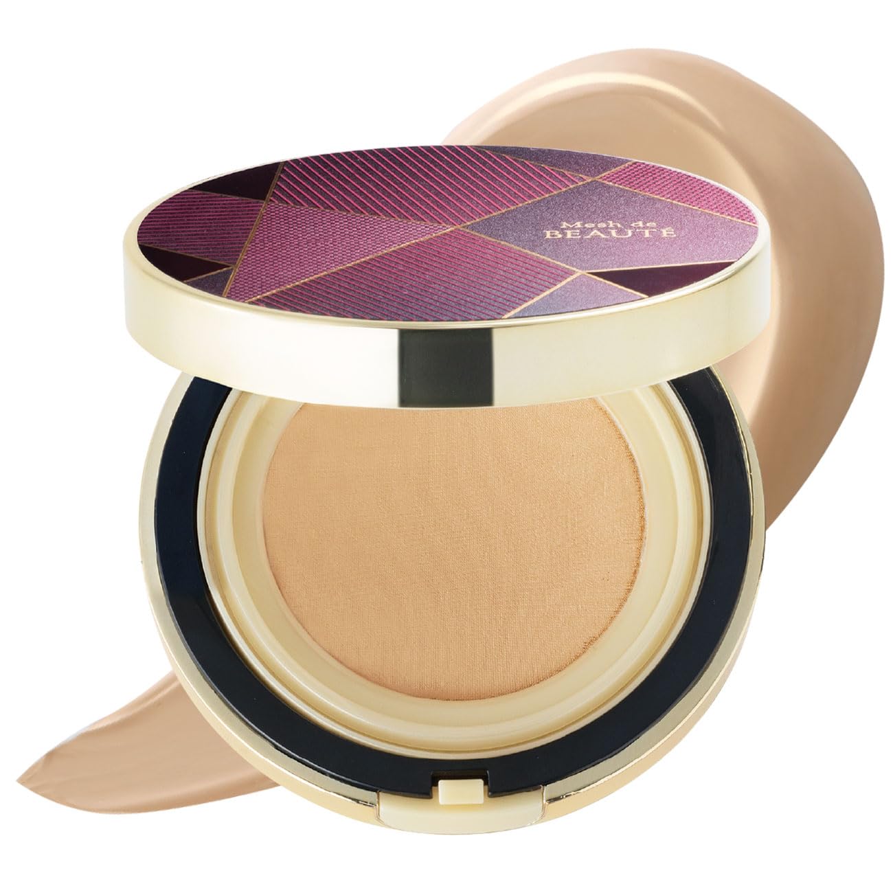 【進化系ファンデーション】エバーライフ 美皇潤パーフェクト メッシュドボーテ ハイカバー クッションコンパクト 本品 1個 ミディアムベージュ(標準的な色味) 約1ヶ月分 ファンデーション ハイカバ