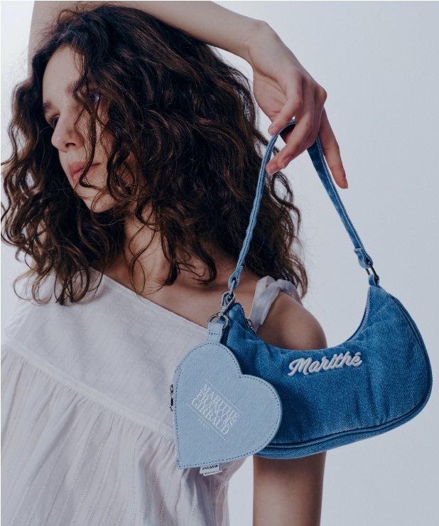 ロゴショルダーバッグブルーkeyring set