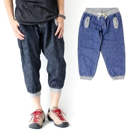 デニムリブクロップドパンツ / メンズ ボトムス アウトドア ファッション クライミング パンツ 2020