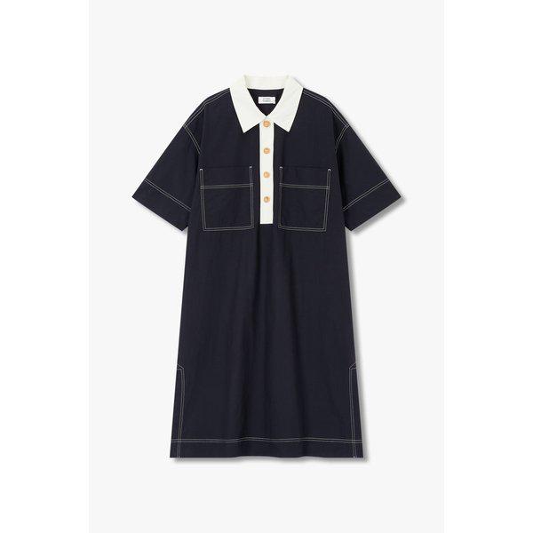 配色ポイントプルオーバーワンピース 9175241982058