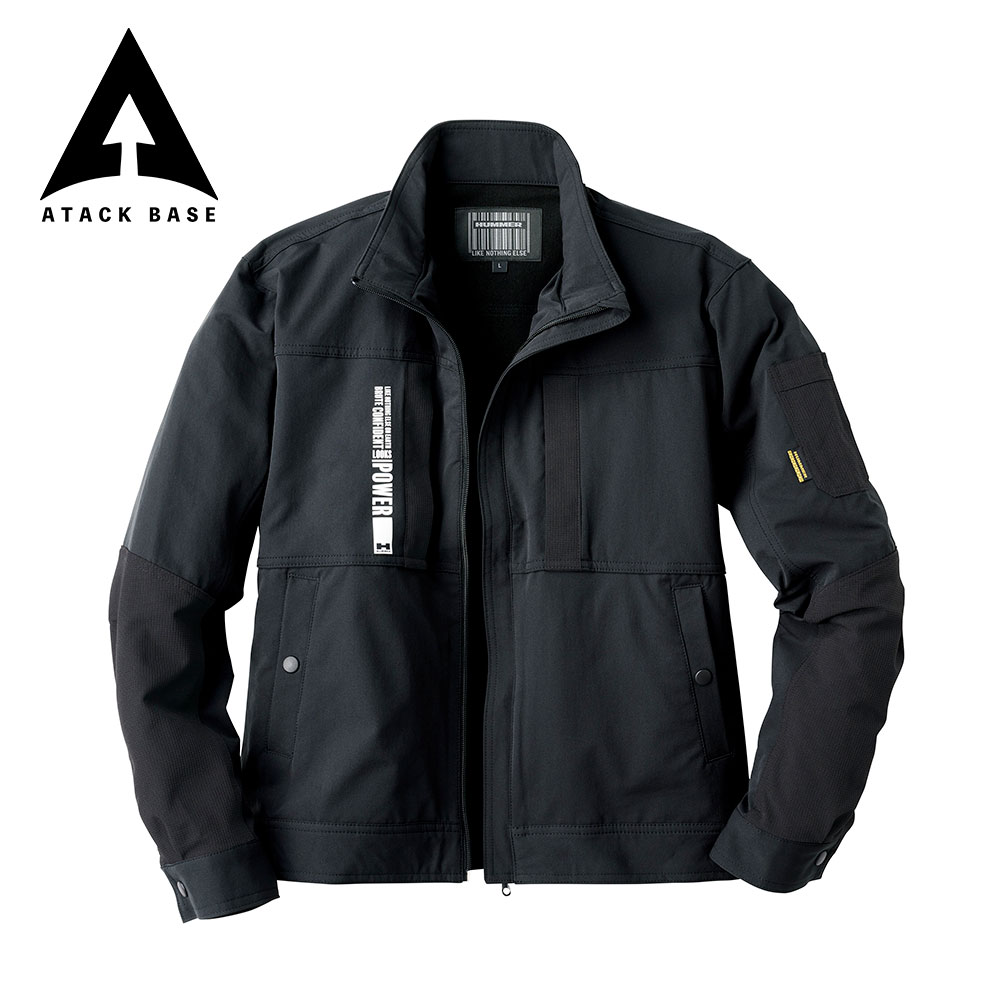 作業服 作業着 ジャケット 大きいサイズ 薄手 ジャンパー メンズ 秋冬 おしゃれ 建築 工事 DIY バイク ツーリング キャンプ アウトドア ワークウェア アタックベース 37054
