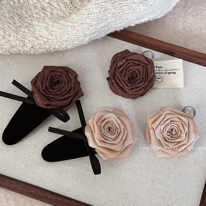 ドライローズフラワーヘアピン女性の後頭部用大型ヘアピン帽子ヘアピンサイドクリップ 2024 新春 4,943円