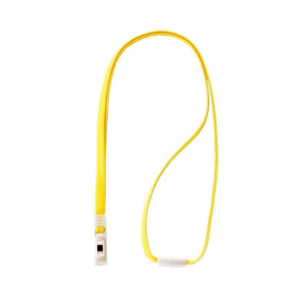 （まとめ） ライオン事務器 名札用ストラップイエロー N-7P 1本 [x30セット]
