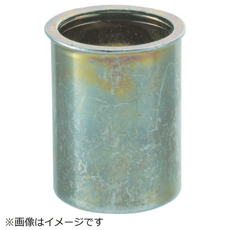トラスコ中山　クリンプナット薄頭スチール 板厚3.5 M5X0.7 1000入　TBNF5M35SC
