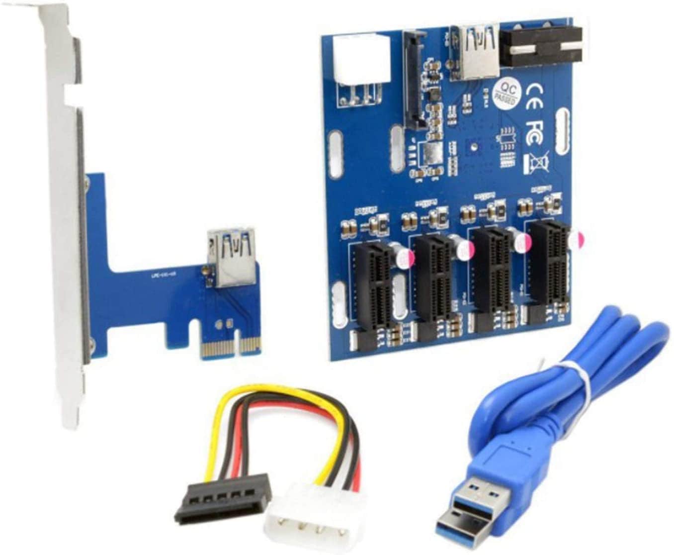 【本日限定価格】 Fhdpeebu Pcieマイニングモジュール 3.0ケーブル付き USB PCI