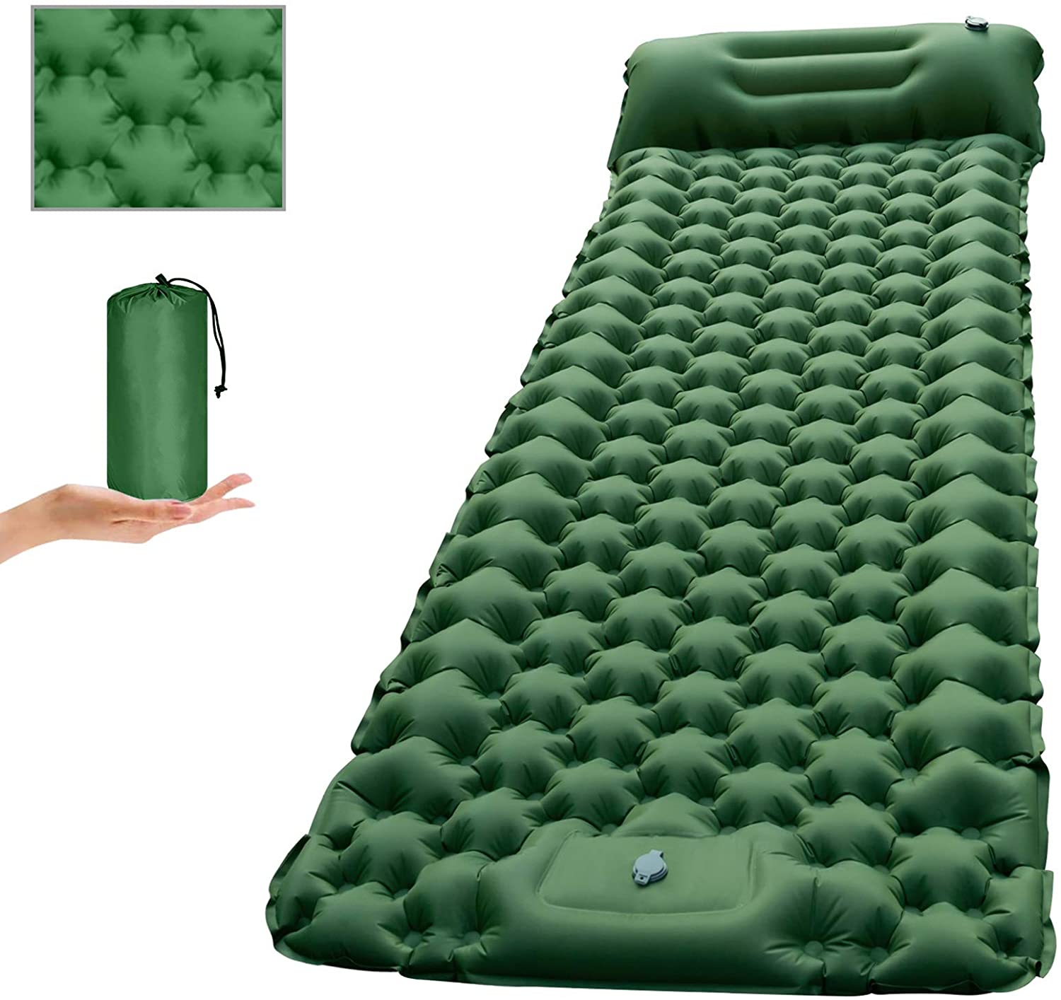 【本日限定価格】 エア-マット 収納袋付き キャンプ用品 40Dナイロン+TPU生地 防災 防水防潮