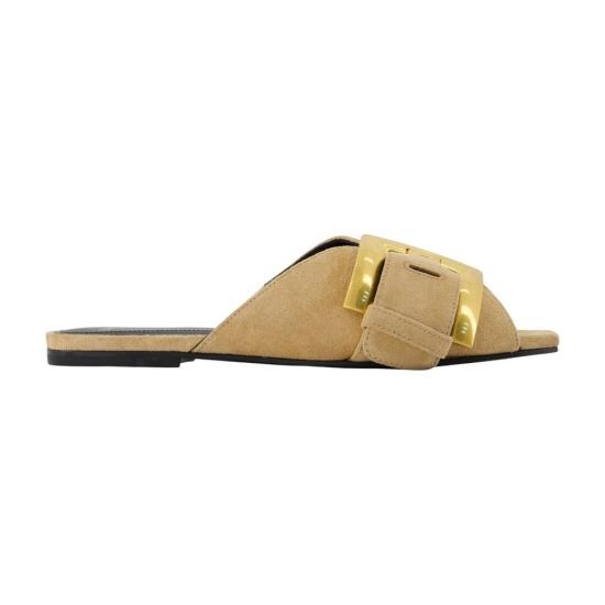 BALMAIN Women Sandals HN1UP141LCTA 8BI brown