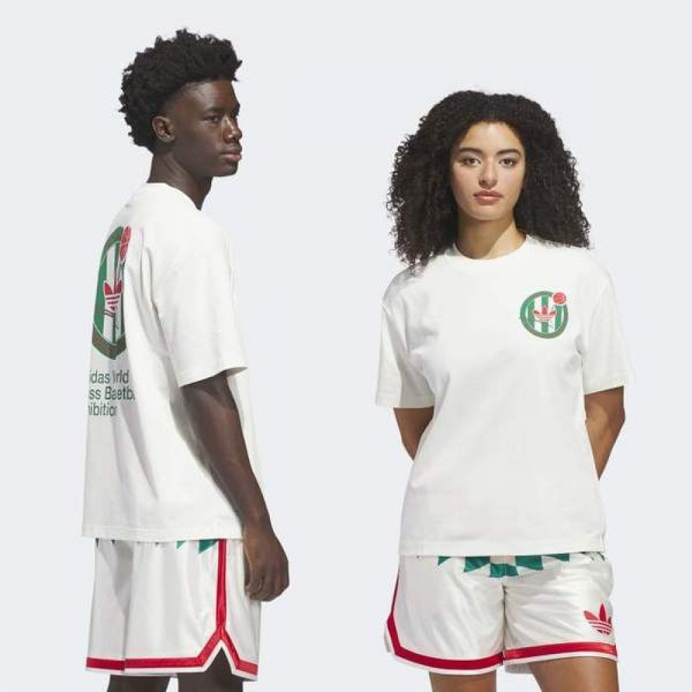 アディダス ユニセックス クラシック オーバーサイズ バスケットボール クレスト T K...