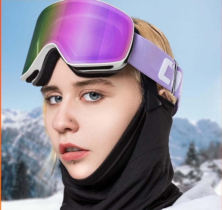 スキーメガネ男女成人ゴーグル二重雪鏡カード近視防霧登山スキー装備