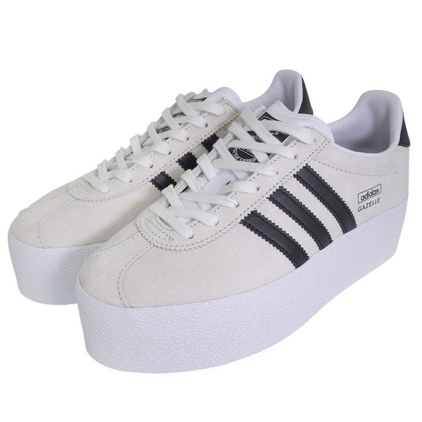アディダスオリジナルス スニーカー シューズ 靴 レディース 厚底 24cm レザー IVORY×BLACK ガゼル アップ Gazelle Up IH1289-24 adidas Originals