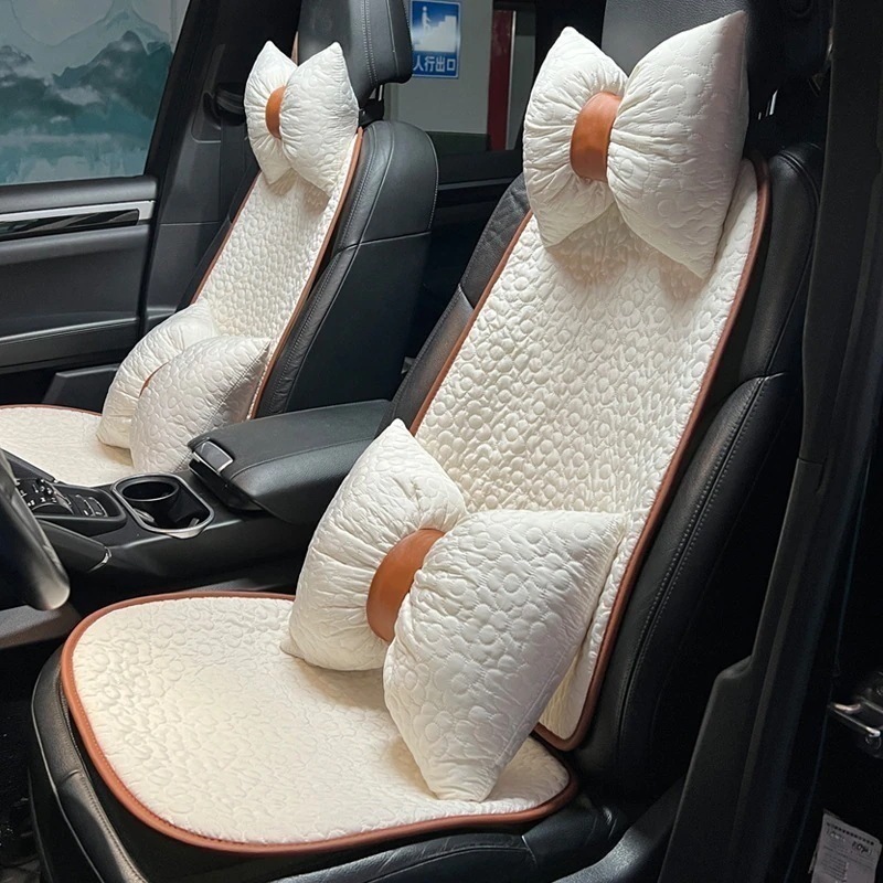 【20点セット】自動車用クッションキルティング刺繍花滑り止め通気車用シートクッション4 内装クッション