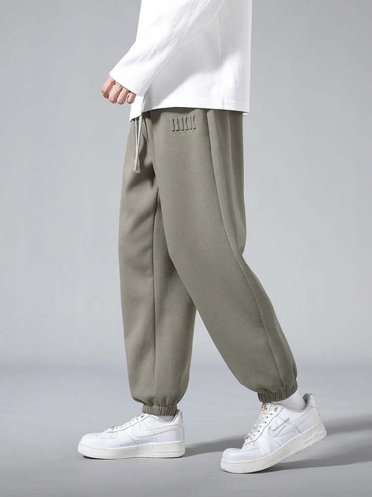 メンズコットンバギースウェットパンツ ルーズフィットハーレムパンツ バンディング ヒップホップ ラージサイズ8xl 7xl 6xl スポーツ
