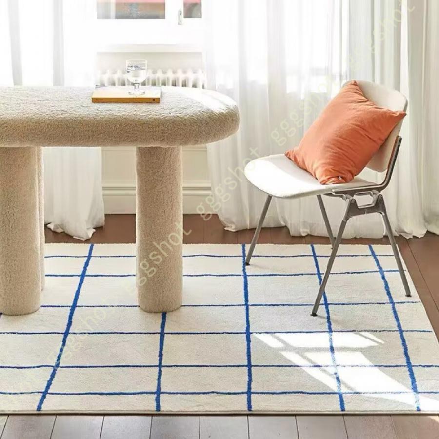 長方形 カーペット 滑り止め 洗える 北欧風 幾何学抽象 除易い シンプル チェアマット 低反発 防音 おしゃれ 柔らか 防臭ラグ 寝室 リビングルーム