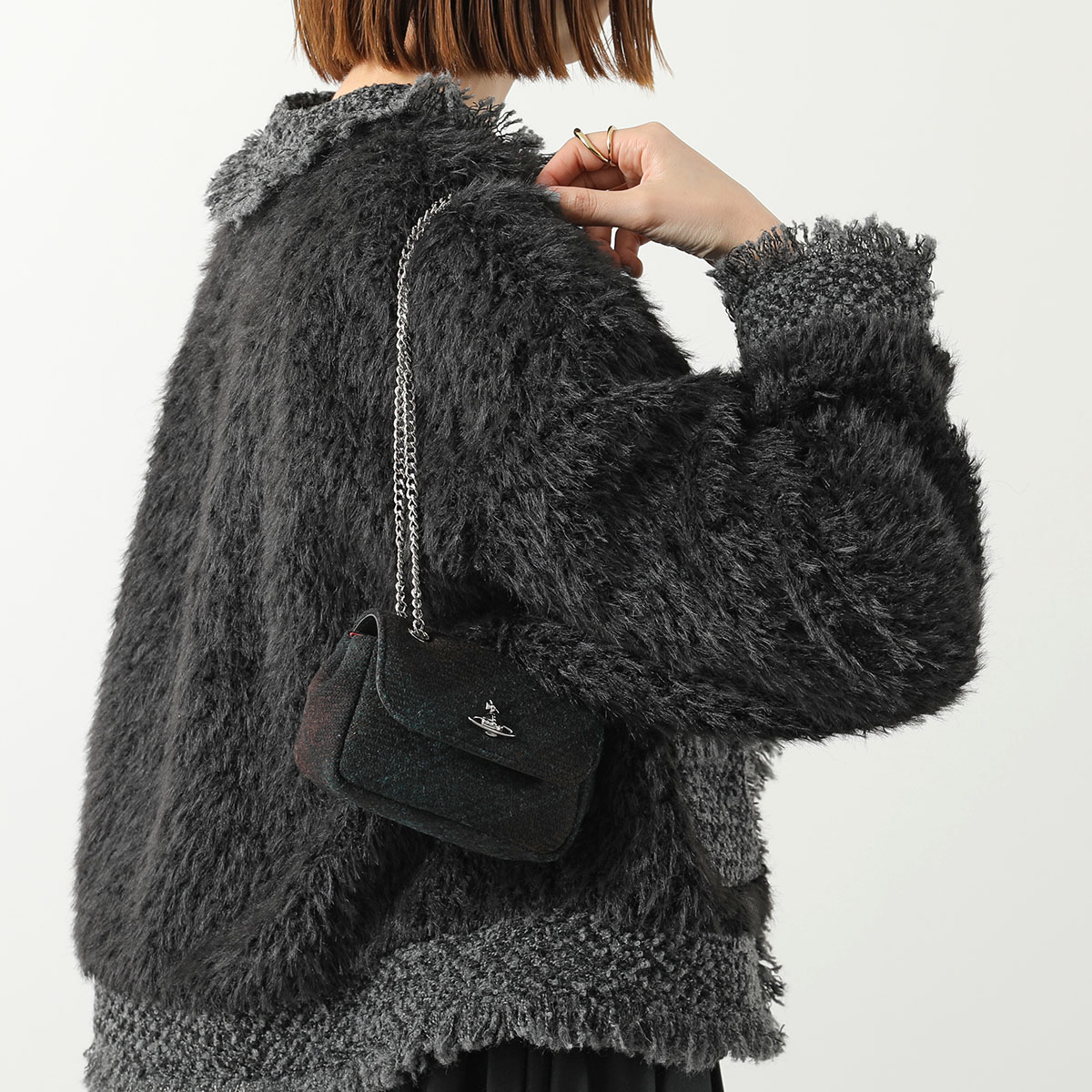 Vivienne Westwood ヴィヴィアンウエストウッド ミニバッグ SMALL PURSE CHAIN 5C01000WW W018E レディース チェーン ハリスツイード 鞄 K201/DA 26,062円